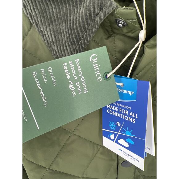 QUINCE Olive Green Featherless Quilted Jacket NWT Size XL - Picture 11 of 11